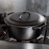 Кастрюля с крышкой ; чугун; 6.6л; D=31, H=18, L=40см; черный