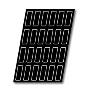 Форма кондитерская  «Прямоуг. » [12шт]; силикон, стеклопластик ; H=2.5, L=12, B=4см