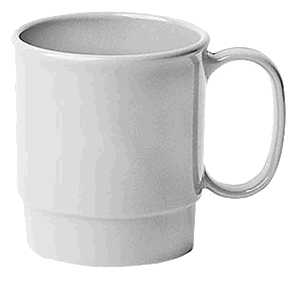 Кружка; поликарбонат; 239мл; H=8, L=10.5см; сине-серый