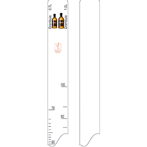 Линейка «Драмбуи 0. 7, 1л»; L=28, B=2см; белый