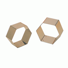 Форма кондитерская  «Шестиугольник»; сталь нержавеющая ; H=4, L=7, B=7см