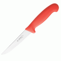 Нож для обвалки мяса; сталь нержавеющая , пластик; L=280/150, B=24мм; красный, металлический 