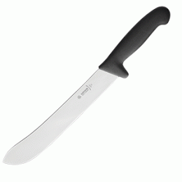 Нож для нарезки мяса; L=42.5/29.5, B=3.5см; черный, металлический 