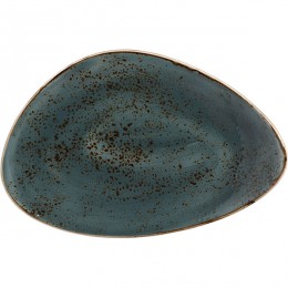 Блюдо «Крафт»; фарфор; H=35, L=370, B=240мм; синий
