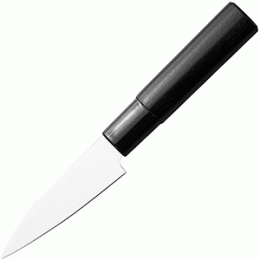 Нож кухонный для овощей; сталь нержавеющая , дерево; L=20.5/9, B=2.2см; металлический , черный