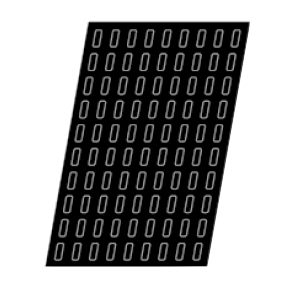 Форма кондитерская  «Прямоуг. » [120шт]; силикон, стеклопластик ; H=0.2, L=4.5, B=1.5см