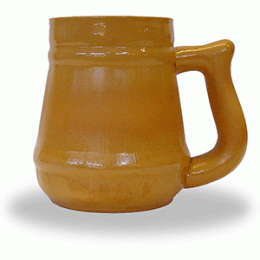 Кружка пивная «Глиняная»; керамика; 1, 2л; D=11, H=15, L=19см; коричневый 