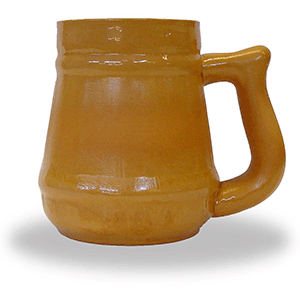 Кружка пивная «Глиняная»; керамика; 1, 2л; D=11, H=15, L=19см; коричневый 