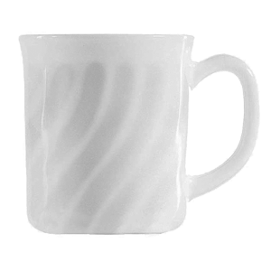 Кружка «Трианон»; стекло; 250мл; D=8, H=9, L=11см; белый