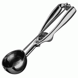 Ложка для мороженого с механизмом; D=43мм; металлический 