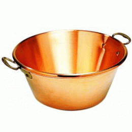 Миска; медь; 16.7л; D=40, H=20см; медный