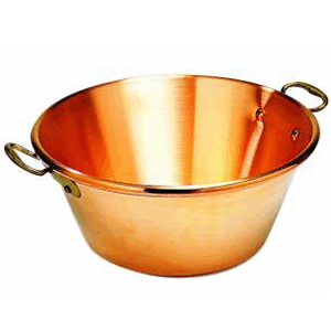 Миска; медь; 16.7л; D=40, H=20см; медный