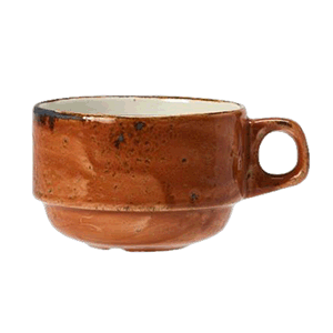 Чашка кофейная «Крафт»; фарфор; 100мл; D=65, H=50, L=85мм; терракот