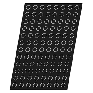 Форма кондитерская  «Медальон» [96шт]; силикон, стеклопластик ; D=2.8, H=0.8, L=60, B=40см