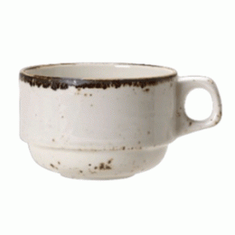 Чашка кофейная «Крафт»; фарфор; 100мл; D=65, H=50, L=85мм; белый