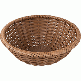 Корзина плетеный  для хлеба; полиротанг; D=230/80, H=85мм; коричневый 