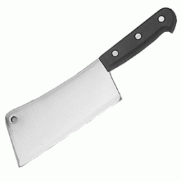 Топорик для мяса; сталь нержавеющая , пластик; L=18/29см; черный, металлический 