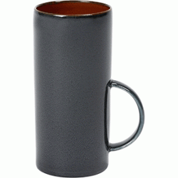Кружка; керамика; 280мл; D=6, H=13, L=8см; коричневый , синий