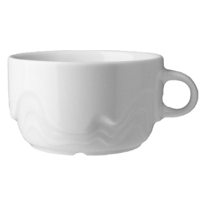 Бульон. чашка с ручкой «Мелодия»; фарфор; 320мл; H=60, L=125, B=103мм; белый