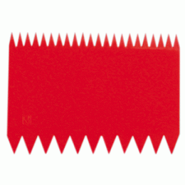 Шпатель кондитерское  [10шт]; пластик; H=1.5, L=11, B=7.5см; красный