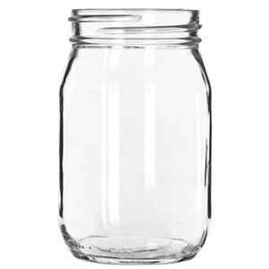 Банка; стекло; 473мл; D=5.4, H=13.3см; прозрачный 