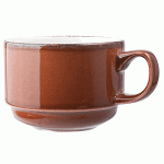 Чашка чайная «Террамеса мокка»; фарфор; 225мл; D=8, H=6, L=11см; темно коричневый 