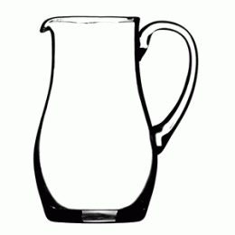 Кувшин; стекло; 1л; D=11, 3, H=19, L=15, 3см; прозрачный 