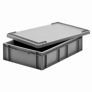 Контейнер для хран. продуктов ; полиэтилен; 28л; , H=15, L=60, B=40см; серый