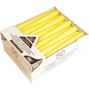 Свечи[50шт]; параф.со стеар.; D=25, H=245, L=255, B=190мм; слоновая кость 