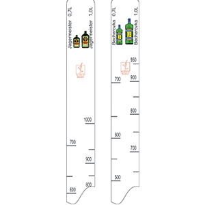 Линейка БехеровкаЕгерьмастер0. 7, 1л; пластик; L=28, B=2см; белый