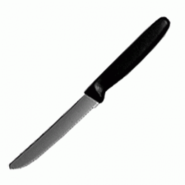 Нож кухонный; сталь, пластик; , L=110, B=45мм; металлический , черный