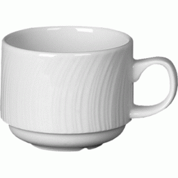 Чашка кофейная «Спайро»; фарфор; 85мл; D=60, H=45, L=85мм; белый