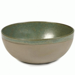 Салатник «Серфис»; керамика; 2, 4л; D=235, H=95мм; зеленый 