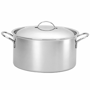 Кастрюля с крышкой; сталь нержавеющая ; 5.8л; D=24, H=13см; металлический 