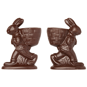 Форма для шоколада «Кролик с корзиной»; поликарбонат; L=14.1, B=10.9см