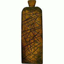 Доска для подачи прямоугольная  с ручкой(4. 5см); дуб; H=25, L=355, B=130мм