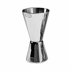Джиггер 20/40мл; сталь; D=4.4/3.8, H=6.8см; серебристый 