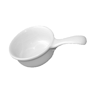 Кокотница; фарфор; 200мл; D=105, H=45, L=165мм; белый