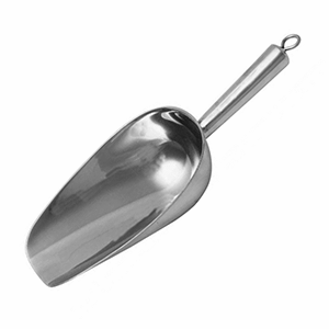Совок для  льда; сталь нержавеющая ; 0, 7л; , L=19/28, B=10, 5см; металлический 