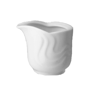 Молочник «Мелодия»; фарфор; 40мл; H=45, L=54, B=39мм; белый