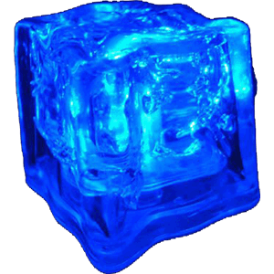 Кубик льда; H=3.5, L=3.5, B=3.5см; синий