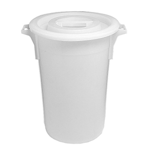 Контейнер для хран. продуктов; полиэтилен; 90л; D=51, H=70см; белый