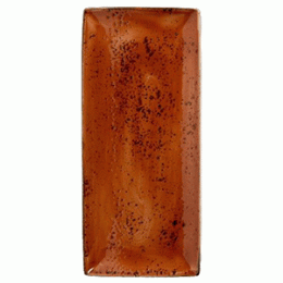 Блюдо прямоугольное  «Крафт»; фарфор; H=15, L=370, B=160мм; терракот