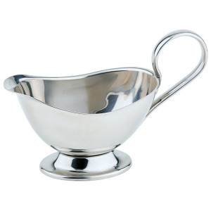 Соусник с ручкой; сталь нержавеющая ; H=13, L=19, B=9см