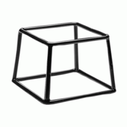 Подставка; металл, резина; H=12.7, L=17.8, B=15.2см; черный