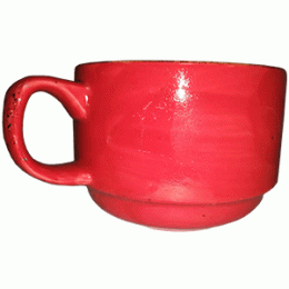 Чашка чайная «Крафт»; фарфор; 225мл; красный