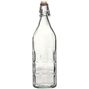 Бутылка для масла и уксуса «Мореска»; стекло, металл; 1, 06л; D=85, H=315мм; прозрачный , металлический 