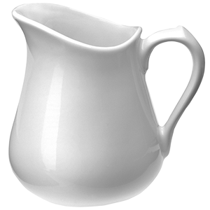 Молочник; фарфор; 150мл; D=75, H=85, L=90мм; белый