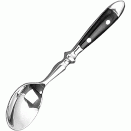 Ложка кофейная «Дориа»; сталь нержавеющая ; L=13/4, B=1см; металлический , черный