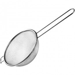 Сито с ручкой; сталь нержавеющая ; D=10, H=3.5, L=22см; металлический 